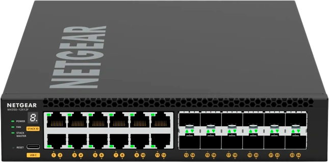 Przełącznik Netgear XSM4316 12 x 10G Multi-Gig / 12 x 10G SFP+ (XSM4324-100NES) - Zdjęcie 1 Przełącznik Netgear XSM4316 12 x 10G Multi-Gig / 12 x 10G SFP+ (XSM4324-100NES) - obraz 1