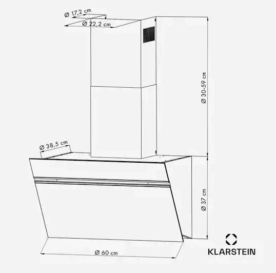 Витяжка Klarstein Alina 3.0 60 600 м²/год (10045347) - изображение 5