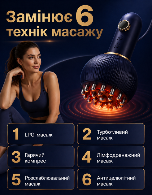 Антицеллюлитный массажер для тела шеи с прогревом массаж для спины беспроводной массажер для спины антистресс портативный - изображение 2