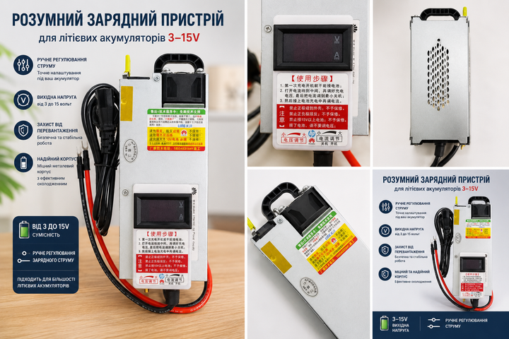 Быстрое универсальное зарядное устройство HUAWEI 12 вольт от 1-60 ампер для Lifepo4 , Li-Ion, GEL, AGM - изображение 3
