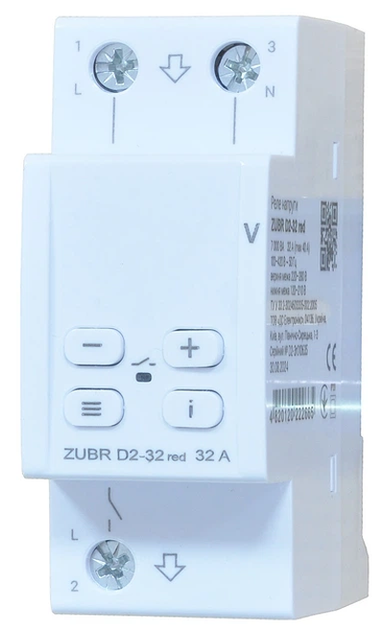 Реле напруги Zubr D2-32 red - Фото 2 Реле напруги Zubr D2-32 red - зображення 2