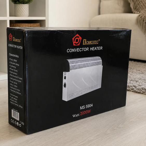 Обогреватель Domotec MS-5904 электрический 2000 Вт для комнаты конвектор 23 м² с терморегулятором отопительный прибор 3 механических режима для частного дома спальни офиса - изображение 9