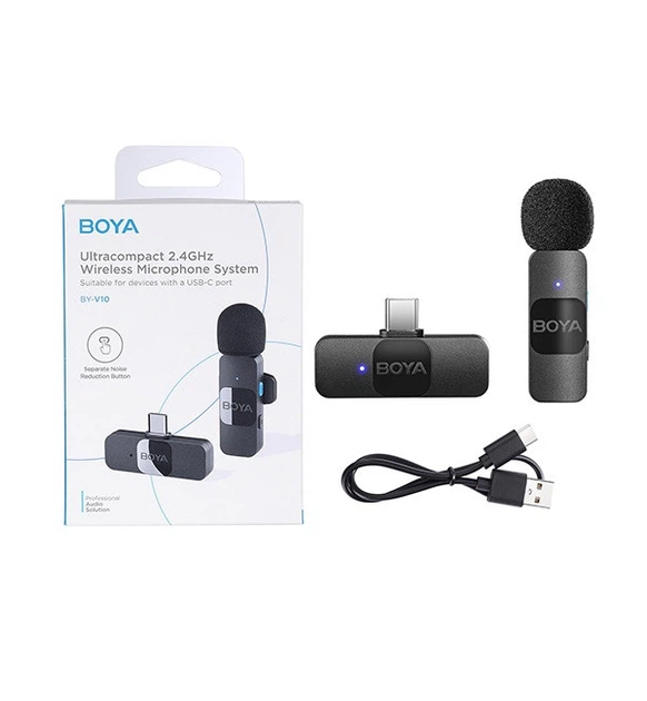 Беспроводной петличный микрофон BOYA BY-V10 USB-C – для Android/iPad/iPhone - изображение 3