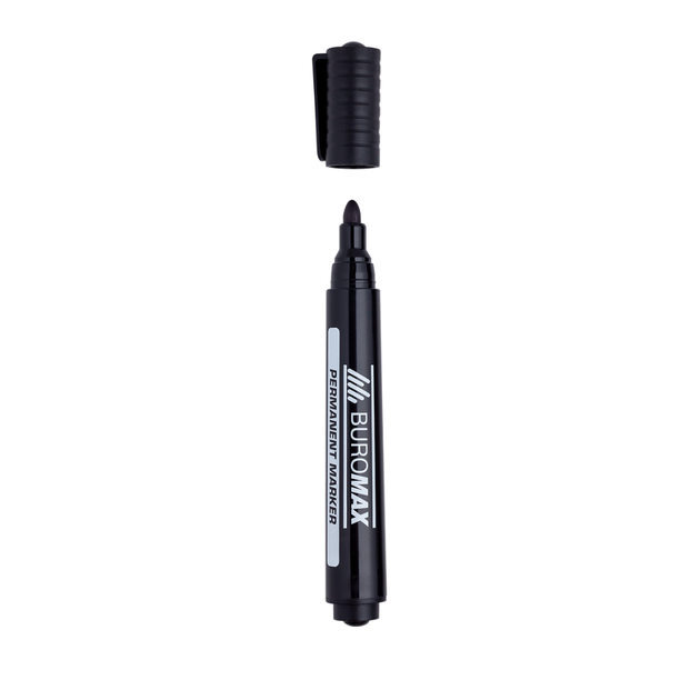 Маркер водостійкий Buromax BM.8700 2-4 мм Чорний (0000115) - зображення 2