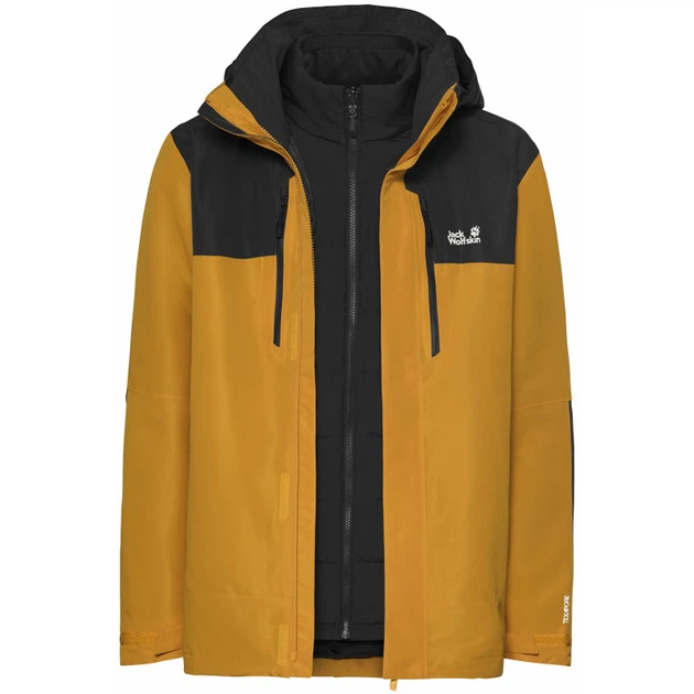 Куртка 3 в 1 JASPER PRO 3IN1 JKT M Jack Wolfskin A66293_M0119 56-58 Жовтий (4064886755900) - Фото 7 Куртка 3 в 1 JASPER PRO 3IN1 JKT M Jack Wolfskin A66293_M0119 56-58 Жовтий (4064886755900) - изображение 7