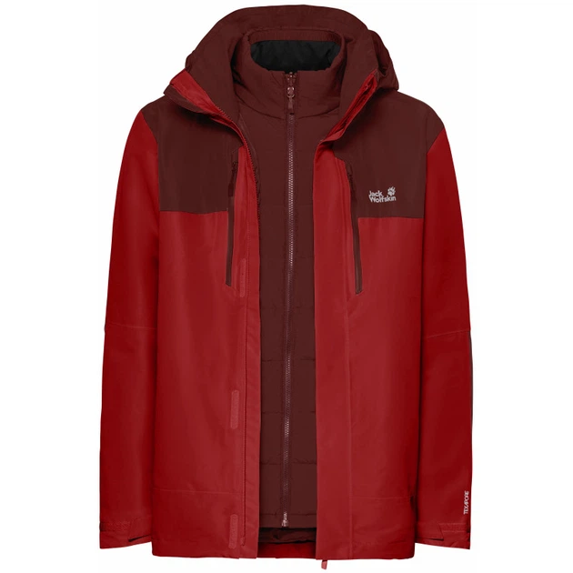 Куртка 3 в 1 JASPER PRO 3IN1 JKT M Jack Wolfskin A66293_J0191 46-48 Червоний (4064886755818) - изображение 7