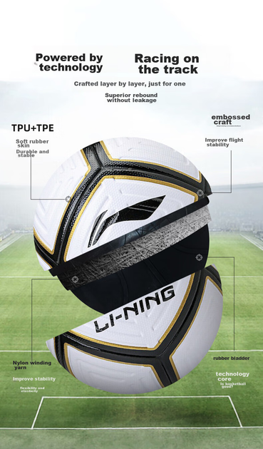 Мяч футбольный Li-Ning Size 4 - изображение 4