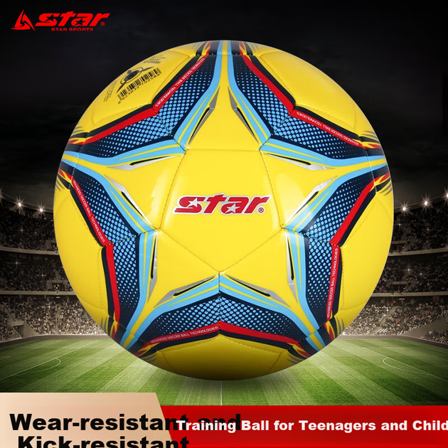 Мяч футбольный Star SB8664/05 Size 4 Бело-желтый (6923032702589) - Фото 6 Мяч футбольный Star SB8664/05 Size 4 Бело-желтый (6923032702589) - изображение 6