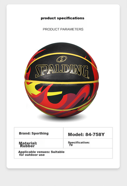 Мяч баскетбольный SPALDING Flame Outdoor Size 7 (84-758Y) - изображение 6