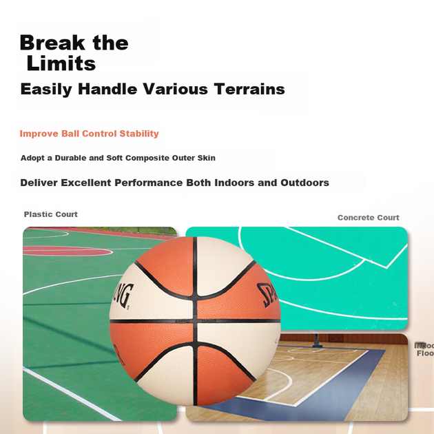 М'яч баскетбольний SPALDING Size 6 чорний (77-724Y6REV1) - Фото 2 М'яч баскетбольний SPALDING Size 6 чорний (77-724Y6REV1) - зображення 2