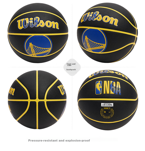 М'яч баскетбольний Wilson NBA Team Premier Golden State Warriors Size 7 Чорний - зображення 2