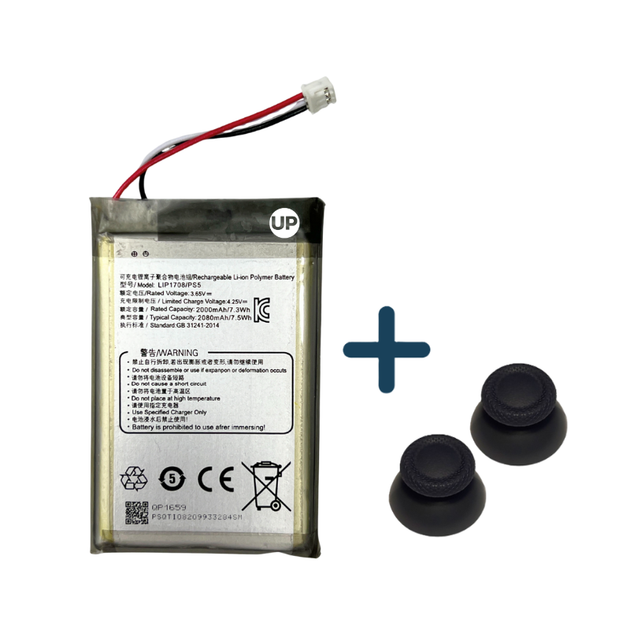 Аккумулятор PS5 DualSense Model: LIP1708 Li-ion (3.65V) 2080mAh + 2 стика для джойстика - изображение 2
