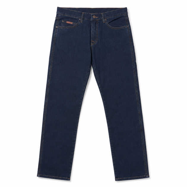 Джинсы Wrangler Regular мужские прямого кроя,38 Темно-синий - изображение 2