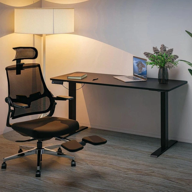 Стіл з електрорегулюванням висоти "PowerDesk Duo" Mealux EVO-242 Duo B/B, Black - зображення 4