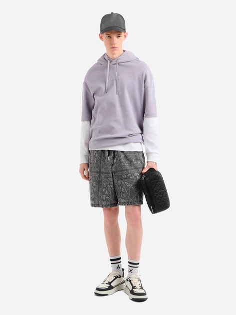 Худи мужское Armani Exchange 989363951 2XL Сиреневое (1161832220) - изображение 3