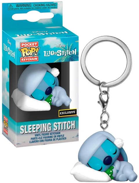 Брелок Стич Лило и Стич Спящий Стич Lilo & Stitch Sleeping Stitch фанко виниловый брелок - изображение 2