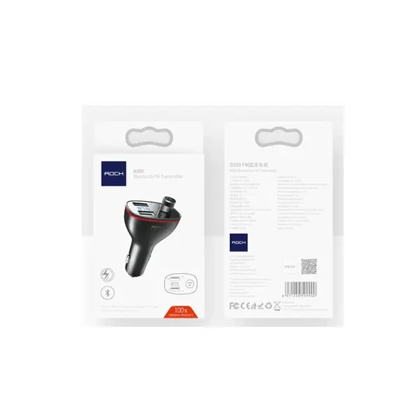 FM модулятор Rock B300, Car Charger, Чорний - изображение 2