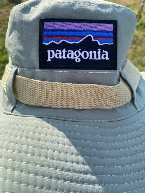 Панама с принтом Patagonia мятного цвета на объем головы 56-58 см, повседневная панама с шейным шнурком - Фото 3 Панама с принтом Patagonia мятного цвета на объем головы 56-58 см, повседневная панама с шейным шнурком - изображение 3
