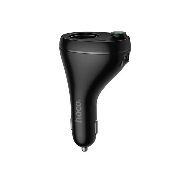 FM модулятор Hoco E88 Star Car Charger, 1xUSB-A, 2xType-C, 35W (2C) cigarette lighter, Чорний - зображення 4