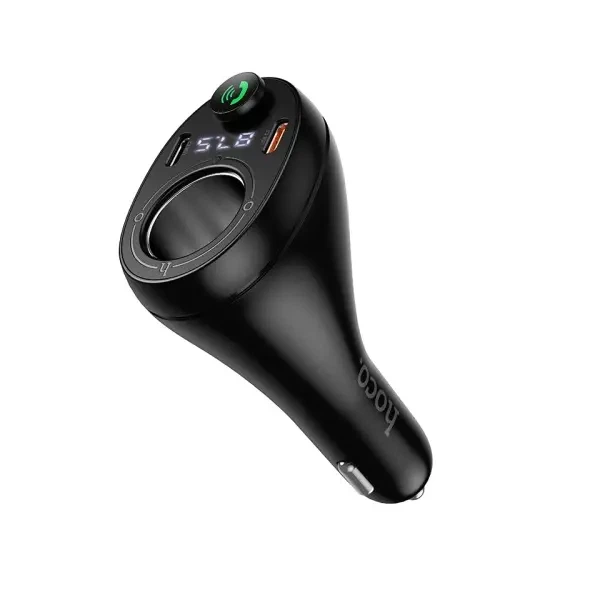 FM модулятор Hoco E88 Star Car Charger, 1xUSB-A, 2xType-C, 35W (2C) cigarette lighter, Чорний - зображення 7
