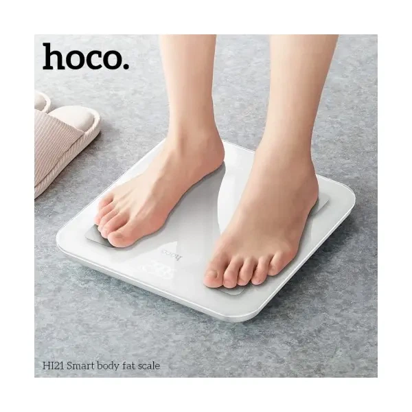 Ваги електронні Hoco HI21 Smart body fat scale, розумні, Білий - изображение 5