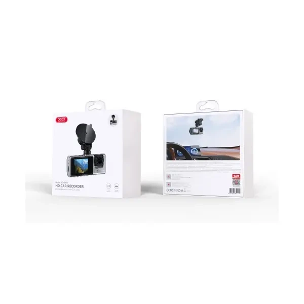 Відеореєстратор автомобільний XO XJ03, Front and Rear Dual Camera Car Recorder 1080 HD Video, Чорний - изображение 2