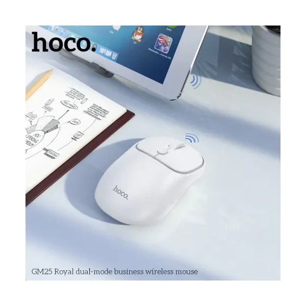 Компютерна мишка Hoco GM25 Royal dual-mode business ws mouse, Білий - Фото 5 Компютерна мишка Hoco GM25 Royal dual-mode business ws mouse, Білий - изображение 5