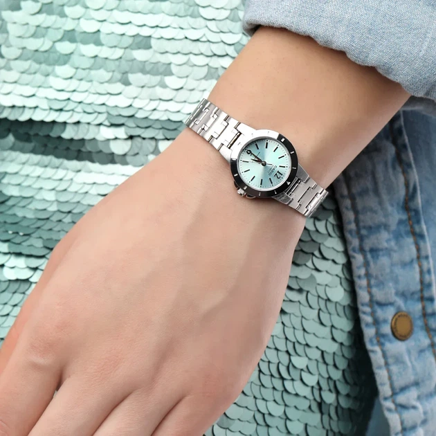 Женские часы Casio LTP-1177A-3A зеленые 30 м - изображение 4