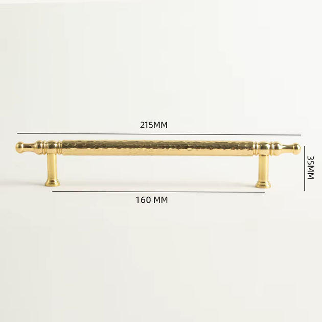 Ручка меблева латунна Artisan Brass 160, молоткове покриття (GO35AB16098) - зображення 8