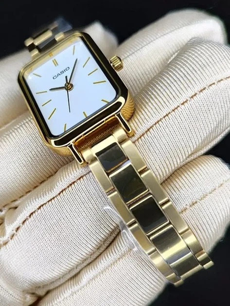 Женские часы Casio LTP-V009G-7E белые 30 м - изображение 7