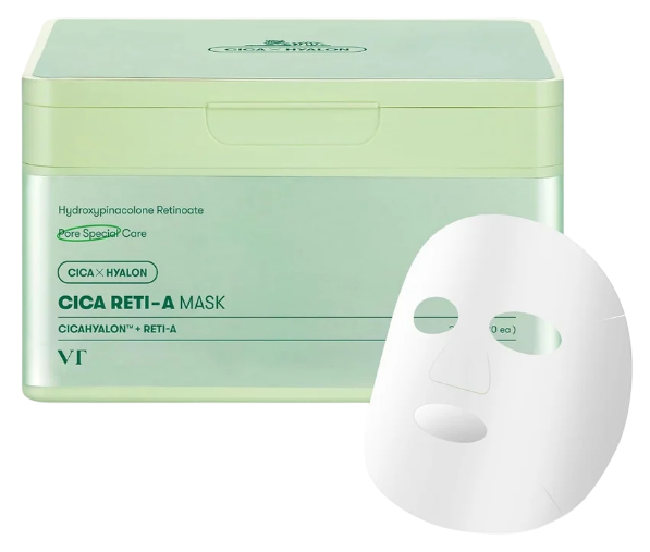Zestaw maseczek z tkaniny VT Cosmetics Cica Reti-A Mask, 30 szt. (8809695678028) - Zdjęcie 1 Zestaw maseczek z tkaniny VT Cosmetics Cica Reti-A Mask, 30 szt. (8809695678028) - obraz 1