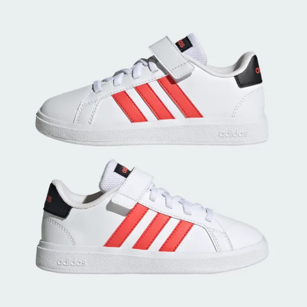 Кросівки Adidas Grand Court 2.0 El K Cloud White/Bright Red/Core Black 38.5-6-25см - Фото 9 Кросівки Adidas Grand Court 2.0 El K Cloud White/Bright Red/Core Black 38.5-6-25см - изображение 9