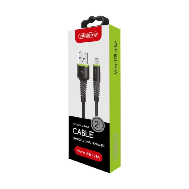 Дата кабель USB 2.0 AM to Micro 5P 2.0m CBFLEXM2 black Intaleo (1283126521430) - изображение 2