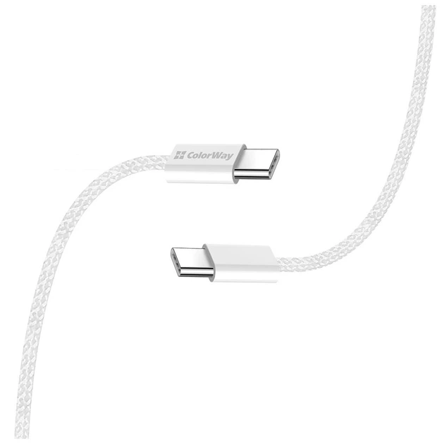 Дата кабель USB-C to USB-C 1.0m 60W 3.0А grey ColorWay (CW-CBPDCC061-GR) - Фото 5 Дата кабель USB-C to USB-C 1.0m 60W 3.0А grey ColorWay (CW-CBPDCC061-GR) - изображение 5