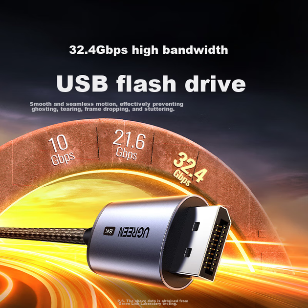 Кабель Ugreen USB Type-C - DisplayPort 1.4 8K@60Hz 2 м (25158) - изображение 5