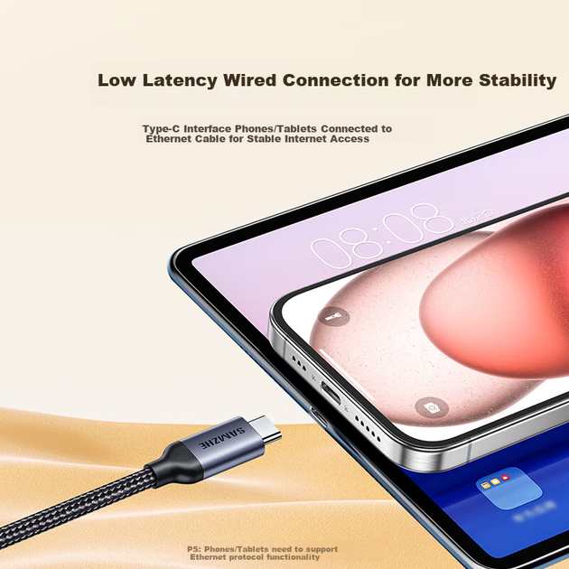 Сетевой адаптер SAMZHE CRX01 / USB Type-C / Gigabit Ethernet / Gold - изображение 10