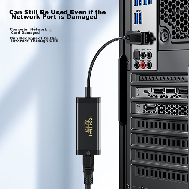 Мережевий адаптер Jinghua N323 / USB 3.0 / Gigabit Ethernet - зображення 8
