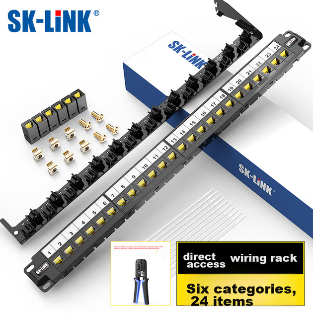 Патч-панель SK-LINK SK-P600M 19" 1U 24 порта Cat 6 UTP в сборе с организатором (SK-P600M-24Z) - Фото 5 Патч-панель SK-LINK SK-P600M 19" 1U 24 порта Cat 6 UTP в сборе с организатором (SK-P600M-24Z) - изображение 5