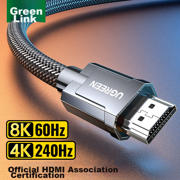 Кабель Ugreen HD135 HDMI - HDMI v2.1 8K@60Hz 1 м Gold (70319) - Фото 10 Кабель Ugreen HD135 HDMI - HDMI v2.1 8K@60Hz 1 м Gold (70319) - изображение 10