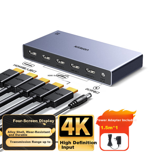 Разветвитель HDMI UGREEN 55492 4K золотистый - изображение 9