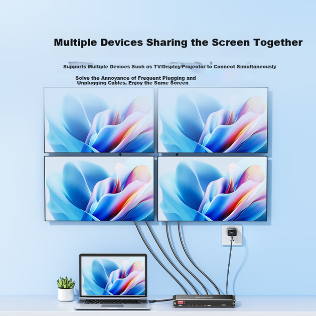 Разветвитель видеосигнала SAMZHE FP46 HDMI 2.0 1 на 4, 4K 60 Гц - изображение 5