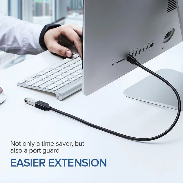 Кабель UGREEN US103 USB 2.0 A Male to A Female Cable 2m (Black)(UGR-10316) - Фото 2 Кабель UGREEN US103 USB 2.0 A Male to A Female Cable 2m (Black)(UGR-10316) - изображение 2