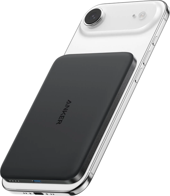 УМБ Anker Nano MagGo Slim 5000 mAh 20W MagSafe/PD/PIQ Black (A1665H11) - Фото 2 УМБ Anker Nano MagGo Slim 5000 mAh 20W MagSafe/PD/PIQ Black (A1665H11) - зображення 2