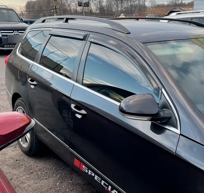 Ветровики на окна (4 шт, HIC) для универсал Volkswagen Passat B6 2006-2012 гг - изображение 2