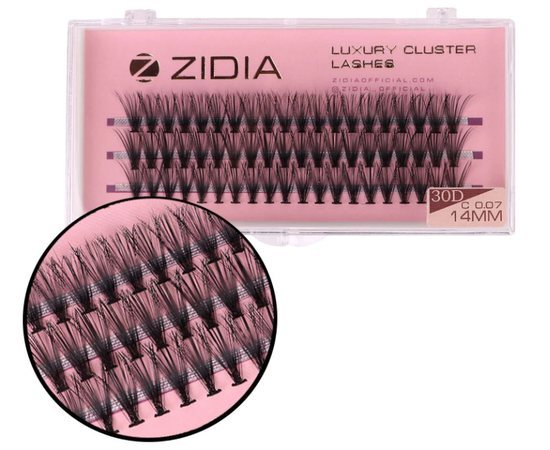 ZIDIA Cluster lashes Вії пучкові 30D C 0,07х14 mm, 3 стрічки - Фото 1 ZIDIA Cluster lashes Вії пучкові 30D C 0,07х14 mm, 3 стрічки - изображение 1