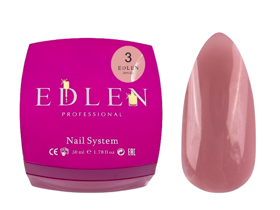 Гель моделирующий Edlen Jam Gel №3, 50 мл - Фото 1 Гель моделирующий Edlen Jam Gel №3, 50 мл - изображение 1