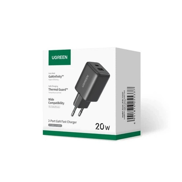 Мережевий зарядний пристрій UGREEN X514 20W, White - Фото 2 Мережевий зарядний пристрій UGREEN X514 20W, White - зображення 2