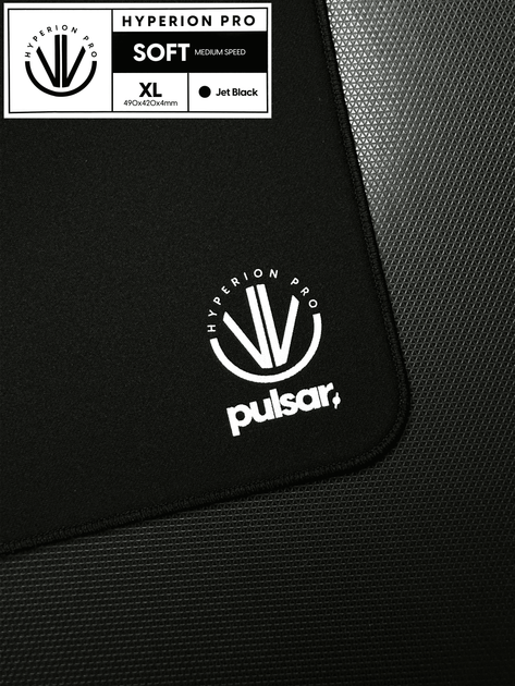 Игровой ковёр для мыши Pulsar eS Hyperion Pro Soft XL Jet Black - изображение 2