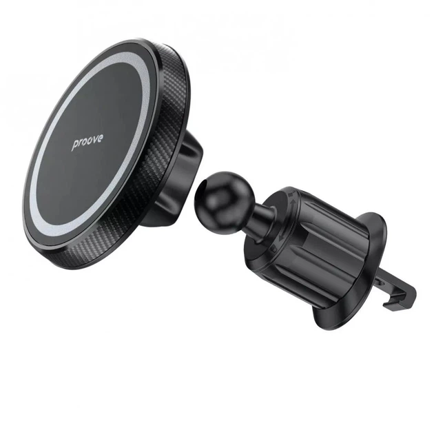 Автодержатель для телефона Proove Carbon Magnetic Air Outlet Car Mount Автомобильный держатель на дефлектор с магнитным креплением, Черный - изображение 4