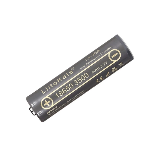 Акумулятор LiitoKala Lii-35A-PCB 18650 3,7 В 3500 мА·год Li-Ion із захистом Button Top - зображення 5